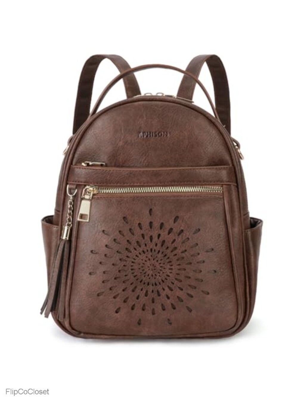 Women's Small Faux Leather Backpack Purse Waterproof Travel Daypack